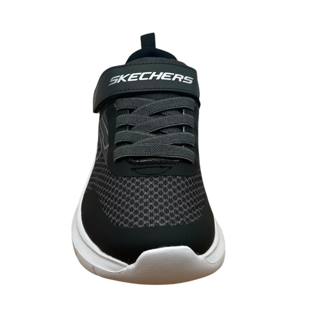Skechers Squad Youth Boys Slip-on Sneakers Size 1 (1Y) Gray Charcoal Black Shoes